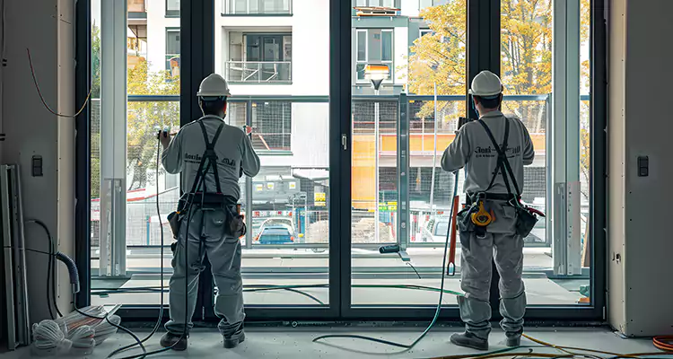 Patio Door Glass Replacement with Built-In Blinds in Ormond Beach, FL
